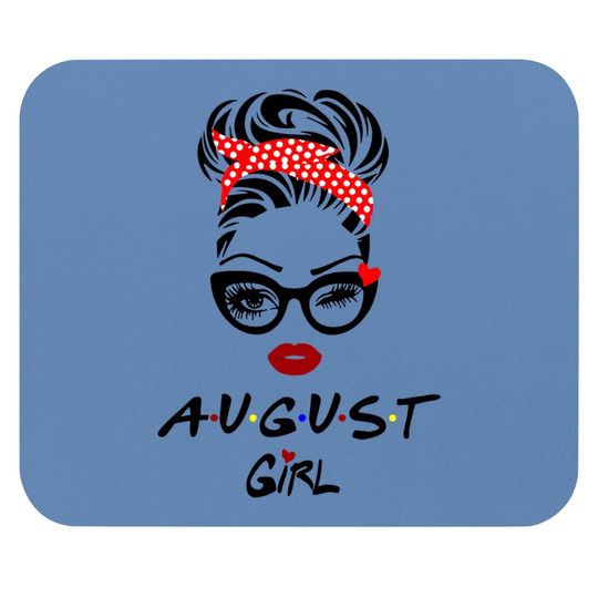 August Birthday Face Wink Eyes Mouse Pad