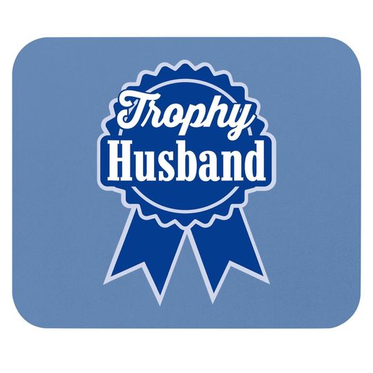 Trophy Husband Retro Ribbon Style Mouse Pad