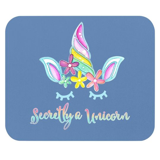 Secretly A Unicorn Flowers And Horn Plus Size Mouse Pad