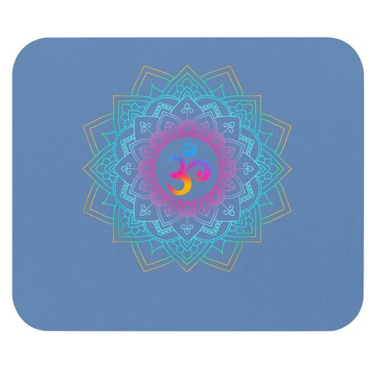 Om Meditations Mandalas Yoga Mouse Pad