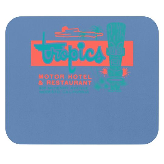 Tropics Motor Hotel Hawaiian Style 50s Style Mouse Pad