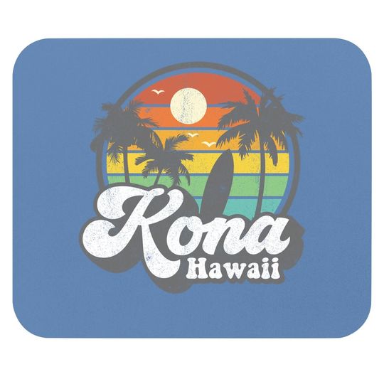 Vintage Kona Beach Hawaii Surf Hawaiian Surfing 70's Mouse Pad