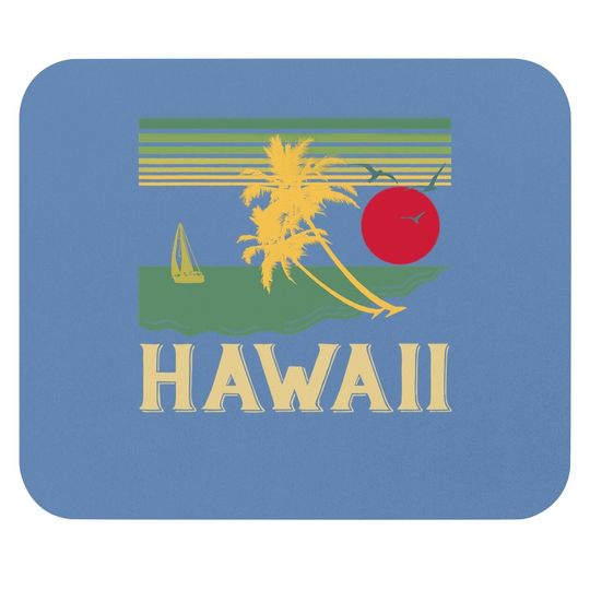 Aloha Hawaii Hawaiian Island Mouse Pad Vintage 1980s Throwback Mouse Pad