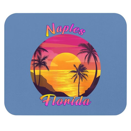 Naples Fl Florida Vintage Retro 70s 80s Vacation Souvenir Mouse Pad