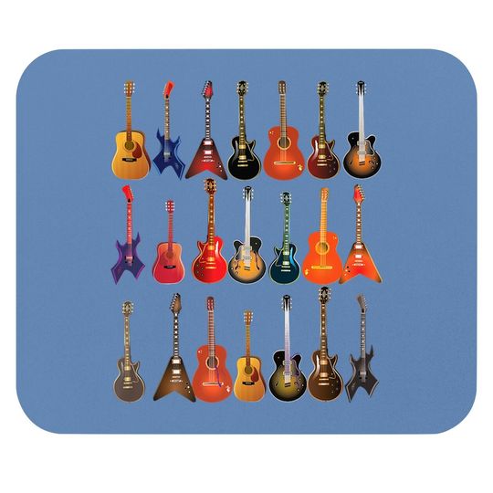 Cute Guitar Rock N Roll Musical Instruments Mouse Pad