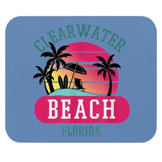 Retro Cool Clearwater Beach Original Florida Beaches Mouse Pad