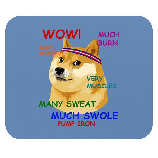 Very Fitness Doge Mouse Pad Wow! Mouse Pad