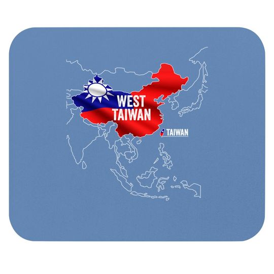 West Taiwan China Map Mouse Pad
