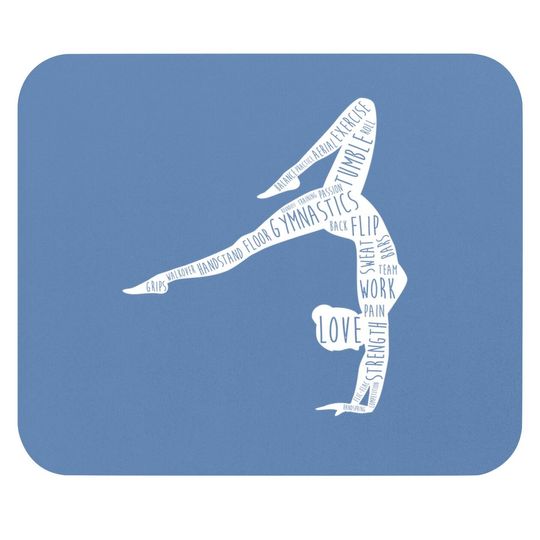 Gymnastics Practice Top Gymnast Words Gift For Gymnast Mouse Pad