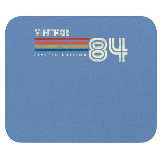 Vintage 1984 Chest Stripe 37th Birthday Mouse Pad