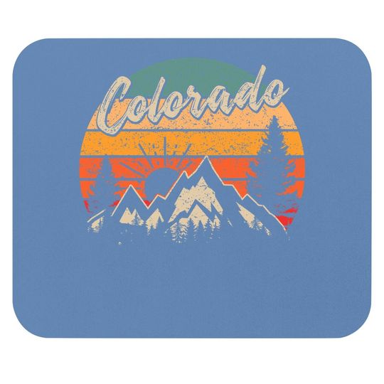Colorado Vintage Retro Mountains Mountaineer Usa Mouse Pad