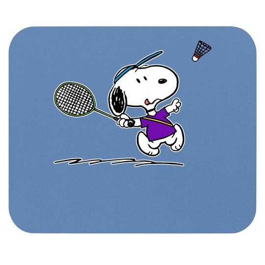 Snoopy Playing Badminton, Snoopy Badminton Mouse Pad
