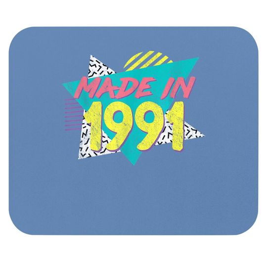 Made In 1991 Retro Vintage 30th Birthday Mouse Pad