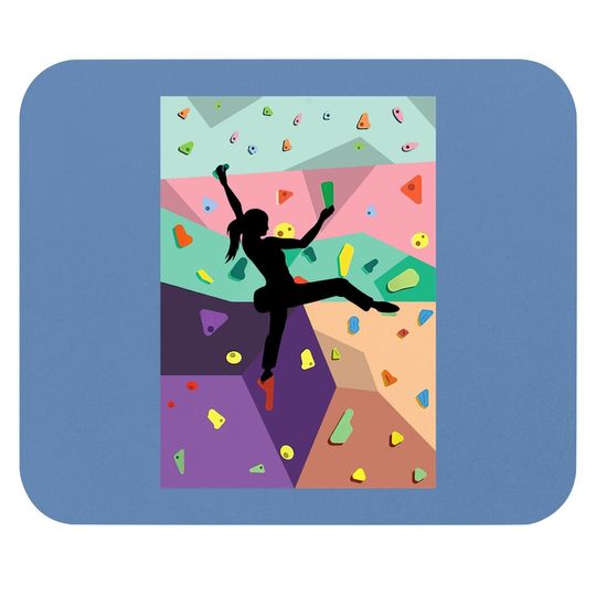 Wall Climbing Indoor Rock Climbers Action Sports Alpinism Mouse Pad