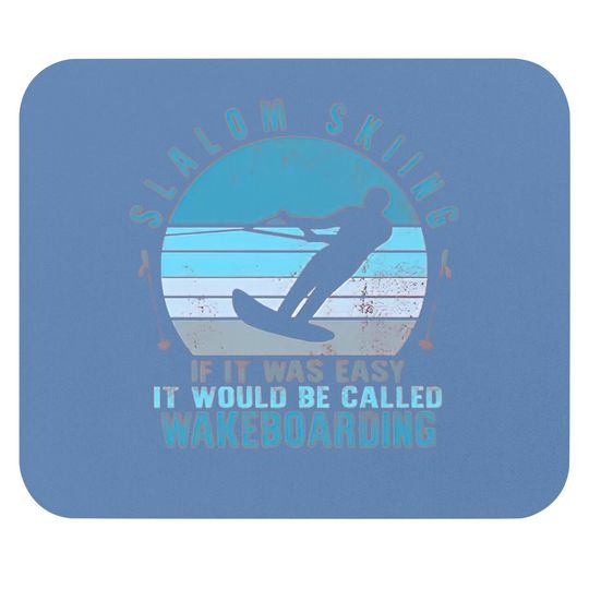 Slalom Skiing Mouse Pad, Skiing Lover Gift, Wakeboarding Mouse Pad, Water Skiing Mouse Pad
