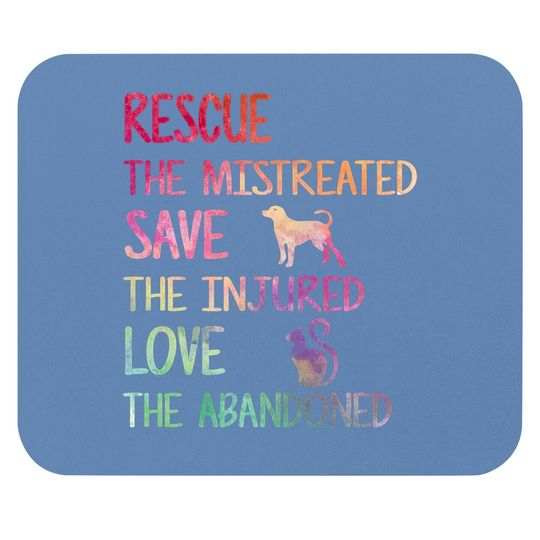 Rescue Save Love Pet Animal Shelter Volunteer Gifts Sleeve Mouse Pad