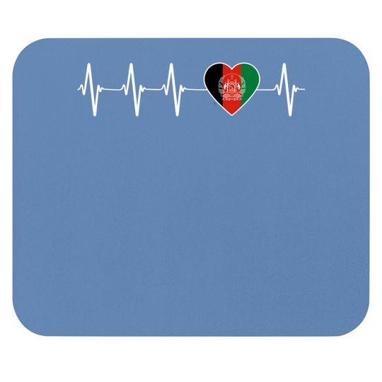 Afghani Heartbeat I Love Afghanistan Heart Flag Mouse Pad