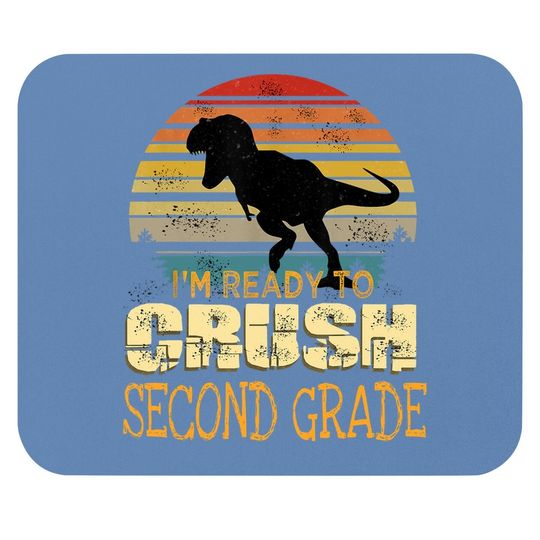 Ready To Crush First Grade 1st Day Of School Dinosaur Boys Mouse Pad