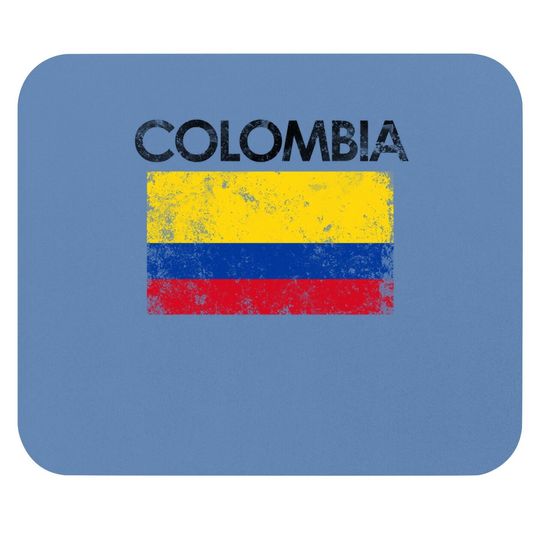 Vintage Colombia Flag Pride Gift Mouse Pad