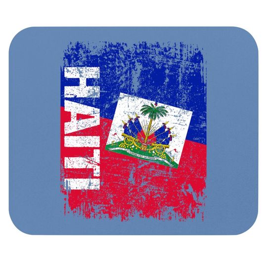 Haiti Flag Vintage Distressed Mouse Pad