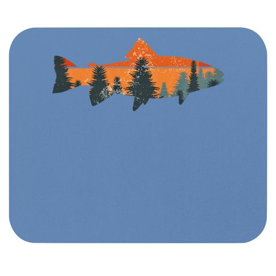 Trout Fly Fishing Nature Outdoor Fisherman Gift Mouse Pad