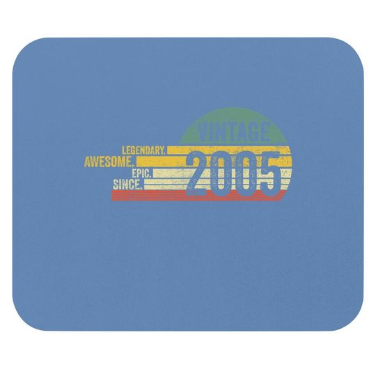 16 Year Old Legendary Vintage Awesome Birthday 2005 Mouse Pad