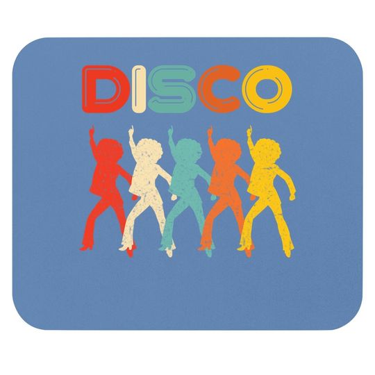 Disco 70s Themed Mouse Pad Vintage Retro Dancing Mouse Pad