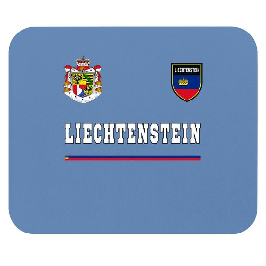 Liechtenstein Flag Football Mouse Pad