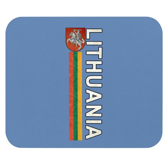 Lithuania Sporty Flag And Lithuanian Emblem Mouse Pad