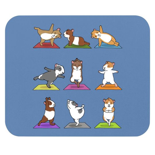 Guinea Pig Mouse Pad Guinea Pigs In Yoga Poses Mouse Pad