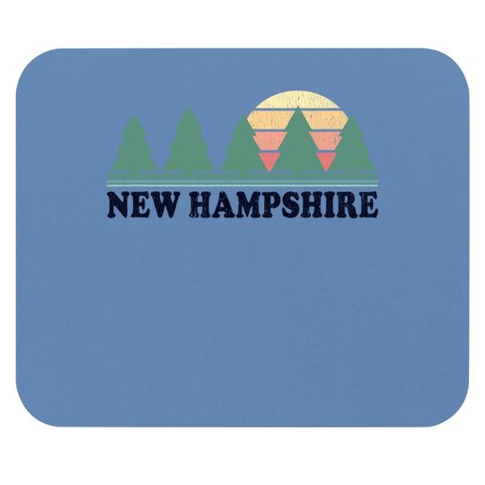 New Hampshire Nh Vintage Retro 70s Graphic Mouse Pad