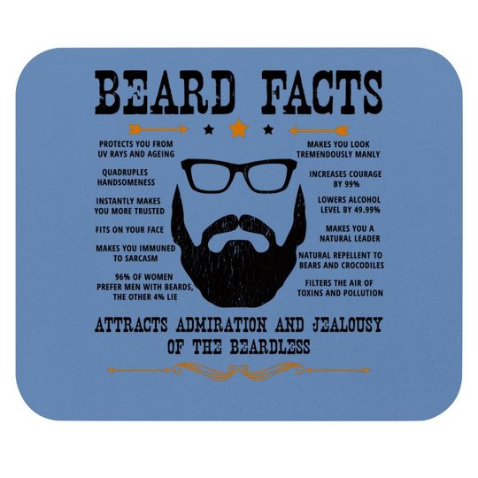 Beard Facts Beard Lover Mouse Pad