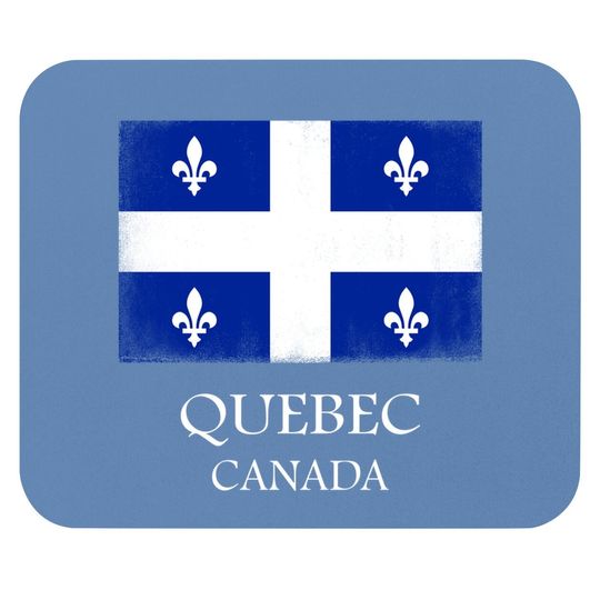 Quebec Canada Flag Vintage Canadian Flag Mouse Pad
