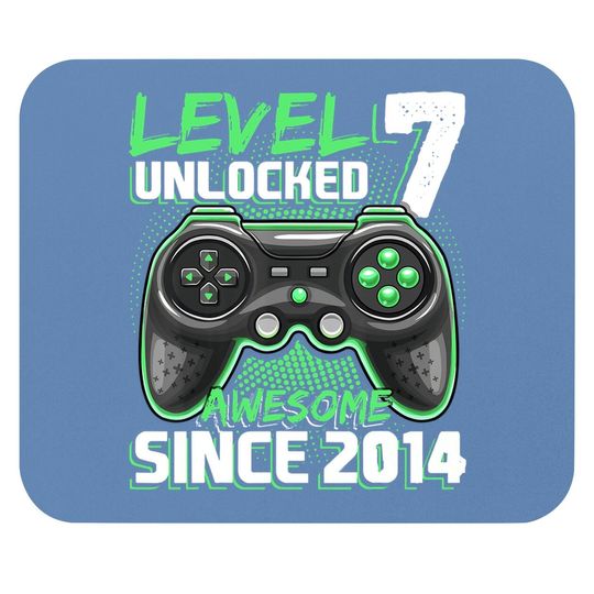 Level 7 Unlocked Awesome Video Game Gift Mouse Pad