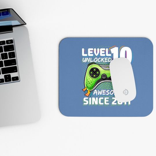 Level 10 Unlocked Awesome Video Game Gift Mouse Pad