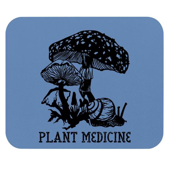 Plant Medicine Vintage Magic Mushroom Mycology Psychedelic Mouse Pad