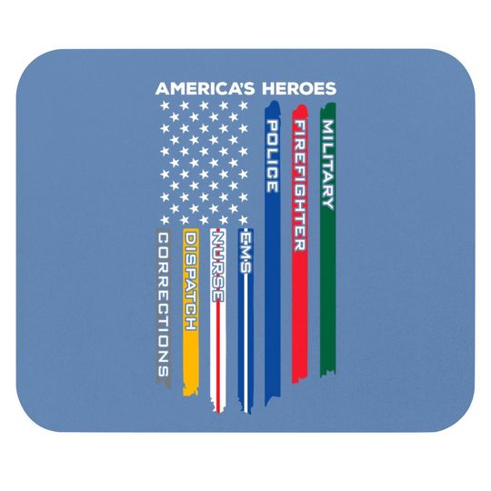 First Responders Police Military Firefighter Nurse Mouse Pad