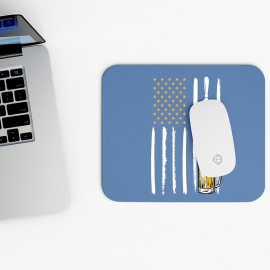 Craft Beer American Flag Usa Brewery Alcohol Lovers Mouse Pad