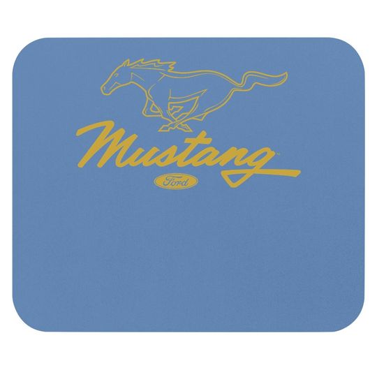 Ford Mustang Pony Script Logo Premium Mouse Pad