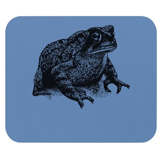 Fat Toad Minimalist Frog Amphibian Biology Realistic Mouse Pad