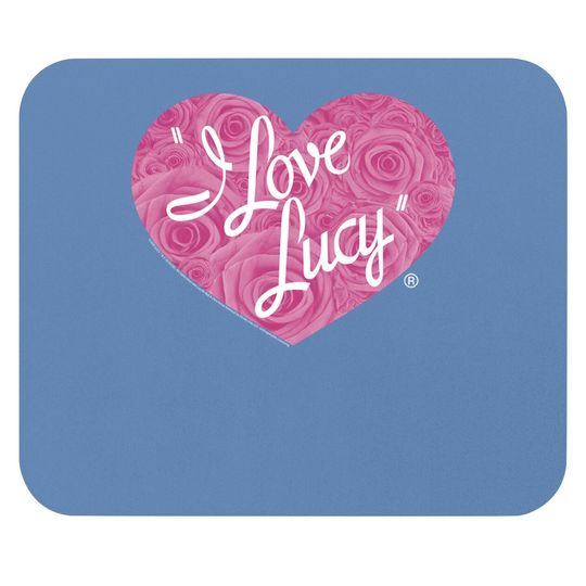 I Love Lucy Classic Tv Comedy Lucille Ball Pink Roses Logo Adult Mouse Pad