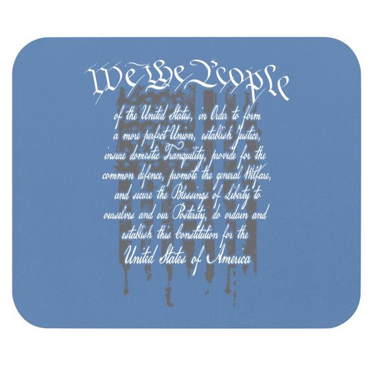 Patriotic We The People Constitution American Flag Mouse Pad