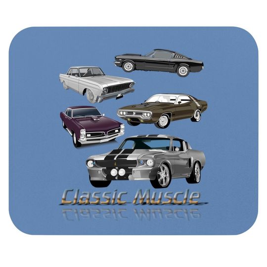 Classic American Muscle Cars Vintage Mouse Pad