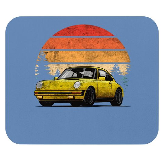 Retro Sun W Tuning & Gaming Oldtimer Car Enthusiast Sunset Mouse Pad