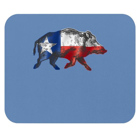 Texas Flag Feral Hog Wild Pig Hunting Mouse Pad