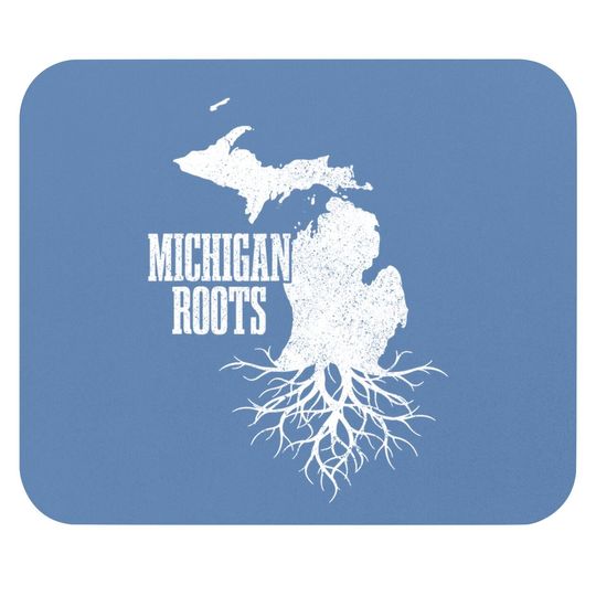 Michigan Roots Vintage Pride State Map Gift Mouse Pad