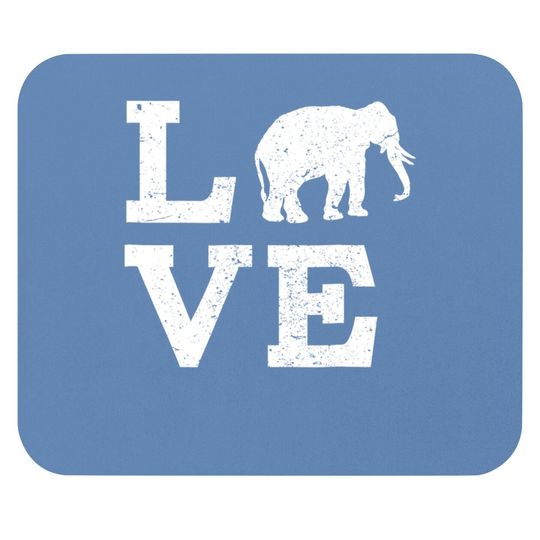 I Love Elephants Mouse Pad