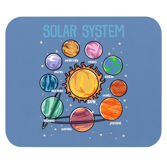 Solar System Planets Science Space Boys Girls Stem Mouse Pad