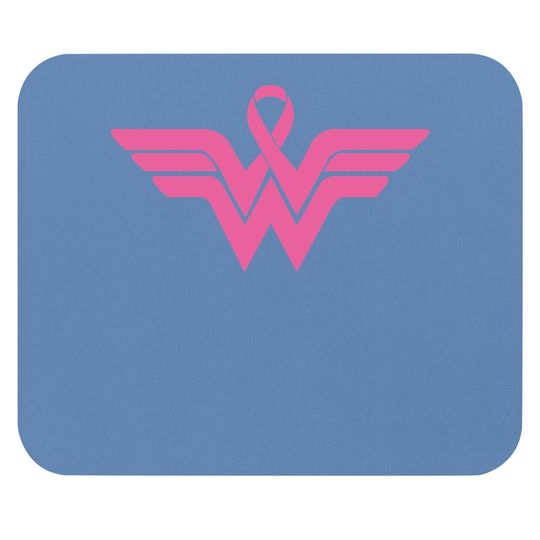 Kropsis Superhero Ribbon Pink Logo - Breast Cancer Awareness Support Mouse Pad