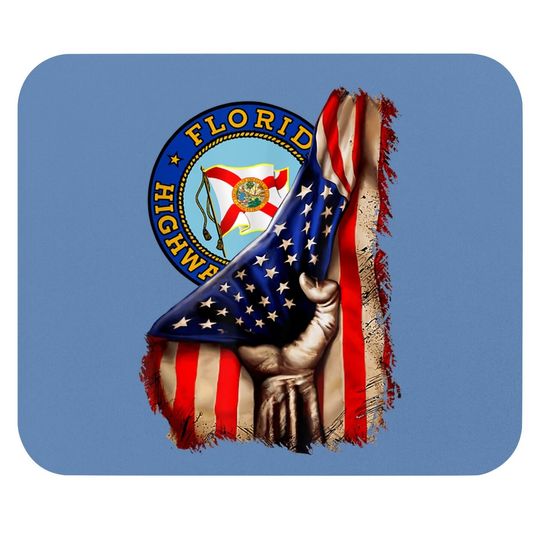 Florida Highway Patrol American Flag Mouse Pad